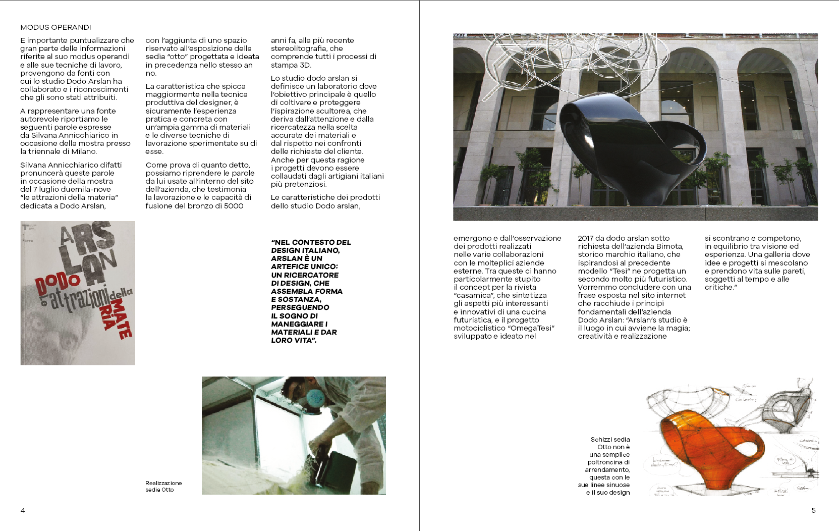 Rivista di design al passaggio del mouse